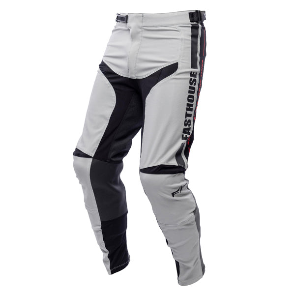 High-resolution studio image of Fasthouse - Elrod Storm Pants; showing panel layout, seams, and overall cut; SKU 39323075; Colors: Fog/Black; Sizes: 28-40