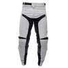 Direct front view of Fasthouse Elrod Storm Pants in Fog and Black, motocross riding pants front view on white background, slim-fit dirt bike gear.