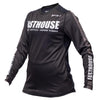 Fasthouse Elrod Storm Women’s Jersey in Black, motocross riding jersey front view, sleek dirt bike racewear for women. 3931300573