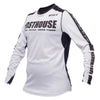 Fasthouse Elrod Storm Women’s Jersey in White and Black, motocross jersey front view, lightweight dirt bike racewear for female riders. 3931309573