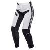 Fasthouse Elrod Storm Women’s Pants in White and Black, motocross pants front view on white background, slim-fit dirt bike gear for women.