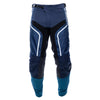 Fasthouse Grindhouse Hudson pants in Blue/Red, straight front view; light-blue contour stripes, navy body, teal calves.