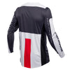 Fasthouse Helix Monaco Jersey Black and White style, motocross race jersey angled from the back