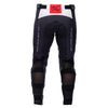 Rear view of Fasthouse Helix Monaco Pants Black and White, angled product view highlighting motocross fit, rugged off-road pants on white background.
