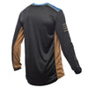 Back view of Fasthouse Off-Road Matox Jersey Moss Black, enduro and motocross riding jersey with reinforced panels and relaxed fit.