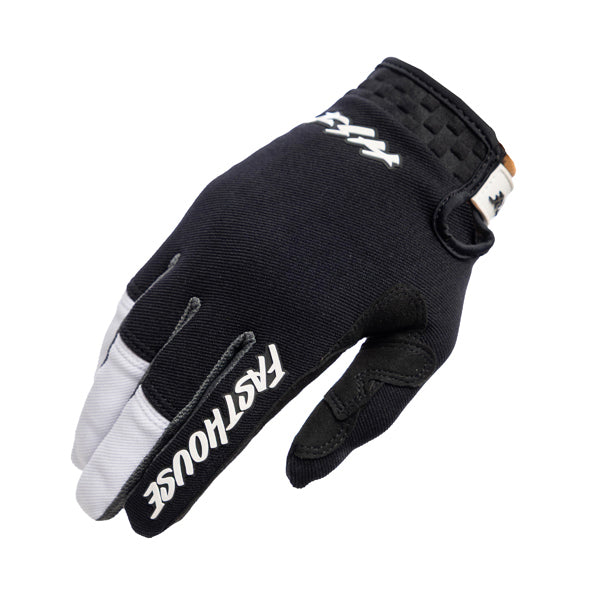 Studio photo on a white background of Fasthouse - Speed Style Hudson Gloves; showing stitching detail and grip areas; SKU 3930505903; Sizes: XS-2XL