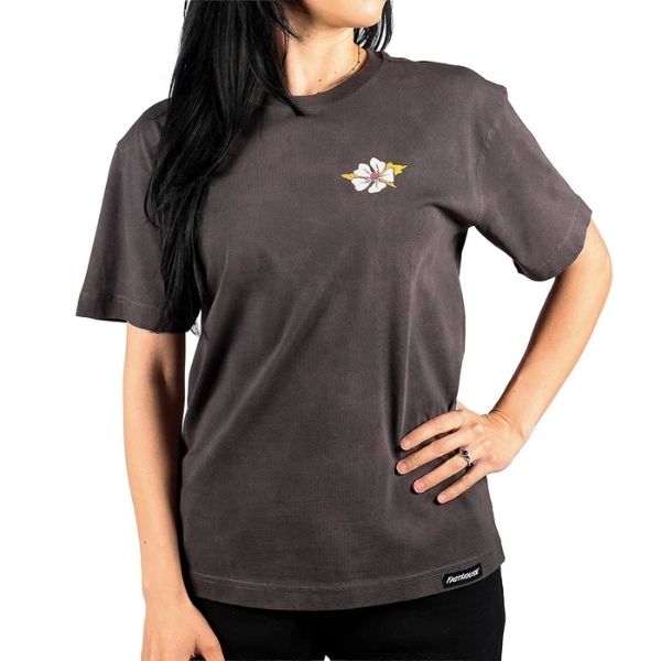 Fasthouse - Fuel & Flower Relaxed Fit Tee (Womens) casual t-shirt in Black Crystal Wash product view sku 3211435074