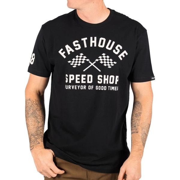 Fasthouse - Crossroad Tee casual t-shirt in Black product view sku 3211770504