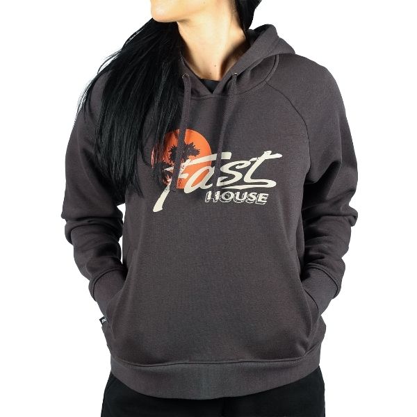 Fasthouse - Sunset Hooded Pullover (Womens) casual hoodie in Vintage Black product view sku 3213200574