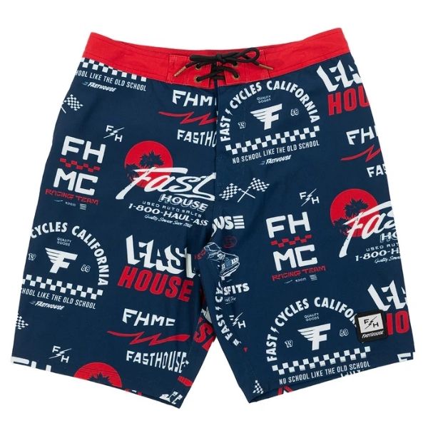 Fasthouse - Medley 21" Boardshorts casual shorts in Navy/Red product view sku 3216372128