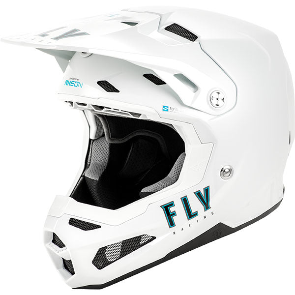 studio product photo of Fly Racing in White for motocross helmet, dirt bike, motocross, off road. SKU 73-449XS.