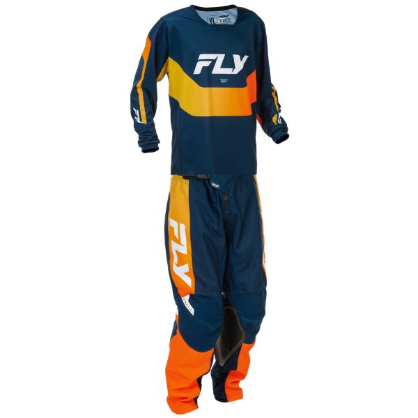 Product image of Fly Racing FA26 Yth Kinetic Combo NvyOr | Available at BTO Sports
