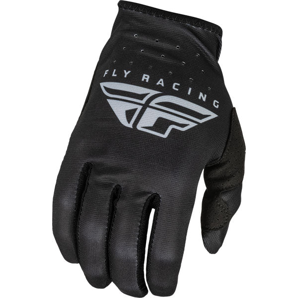 Product of Fly Racing MX23 376 710 Lite Gloves black, grey 1 motocross gloves showing fit, construction, and colorway | Available at