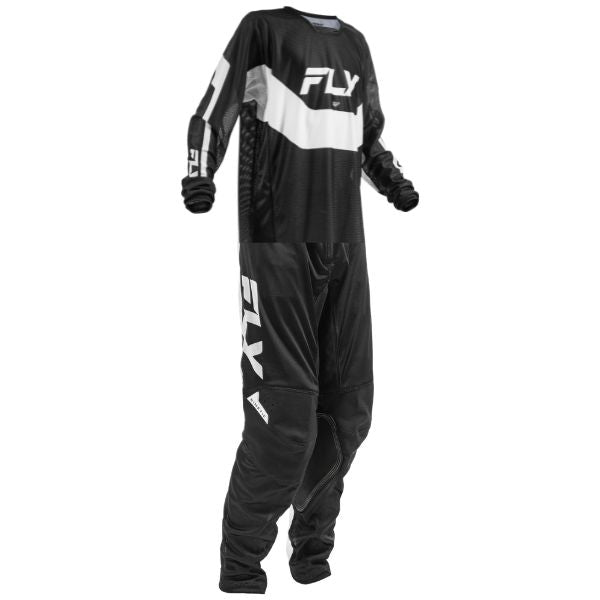 Fly Racing Kinetic Mesh Jersey, Pant Combo (Youth) in Black/White