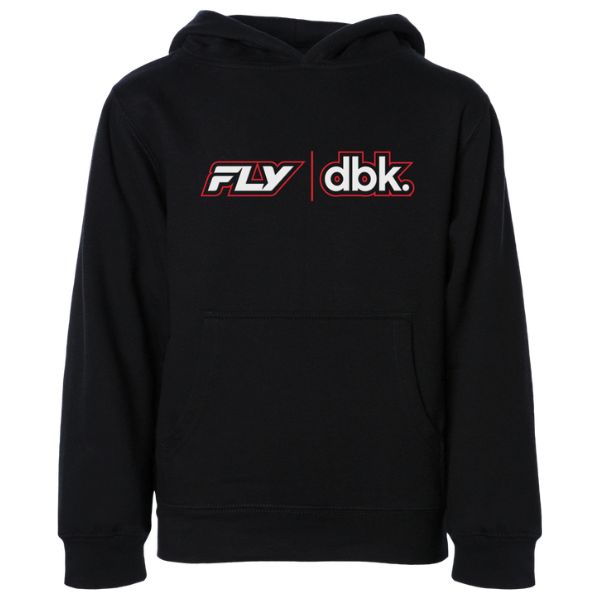 Fly Racing - DBK Wheelie Hoodie (Youth) riding shirt in Black product view sku 325-00086YS