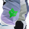 Close-up of waistband and buckle system on Fox Racing Flexair Grid Pants in Black and Purple (SKU: 33546-166)