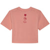 Studio photo on a white background of Fox Racing Fox x Honda Baby Tee (Womens); showing tee fit, printed graphics, and crew neckline; SKU 33587-001-XS