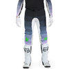 Right side profile of Fox Racing Flexair Grid Pants in Black and Purple (SKU: 33546-166), showing precision knee paneling