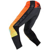 Left side profile of Fox Racing Flexair Grid Pants in Black and Orange (SKU: 33546-016), highlighting TruMotion® stretch zones