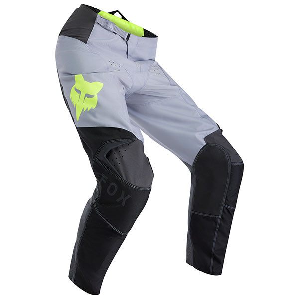 Front view of Fox Racing 180 Flow Pants in White/Red (SKU: 33703-019), showing RAP ergonomic fit and bold graphics