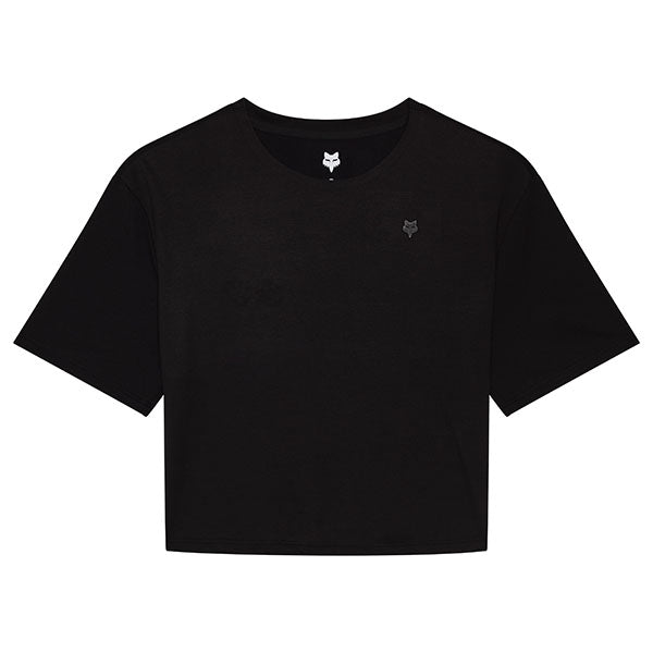 Studio photo on a white background of Fox Racing Forums Tech Tee (Womens); showing tee fit, printed graphics, and crew neckline; SKU 33594-001-XS