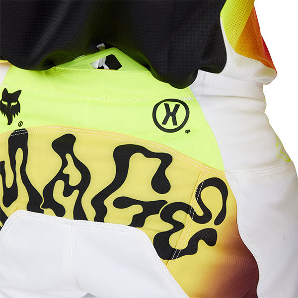 Rear close-up of White Hello Future Pants (SKU: 33542-008), showing stitching and paneling