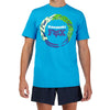 Clean studio shot of Fox Racing Kawasaki Tee; showing tee fit, printed graphics, and crew neckline; SKU 33424-001-S; Sizes: S-2XL