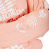 Rear view of model wearing Pale Pink Fox x Honda Oversized Hoodie, SKU 33574-273, showing full-length fit and hood detail