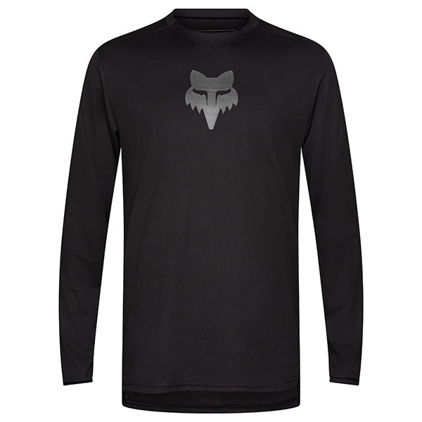 Product image of Fox Racing - Ranger Fox Head Long Sleeve Jersey (MTB) SKU:33412-001-S | Sizes: SM–XL | Designed for Mountain Bike, BMX and E-Bike riders | Available at BTO Sports