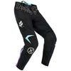 Front view of Fox Racing 180 Hello Future Pants in Black (SKU: 33542-001), showing RAP ergonomic fit and futuristic graphics