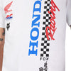 High-resolution studio image of Fox Racing Honda Tee; showing tee fit, printed graphics, and crew neckline; SKU 33422-003-S; Sizes: S-2XL