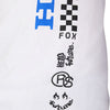 Studio photo on a white background of Fox Racing Honda Tee; showing tee fit, printed graphics, and crew neckline; SKU 33422-003-S; Sizes: S-2XL