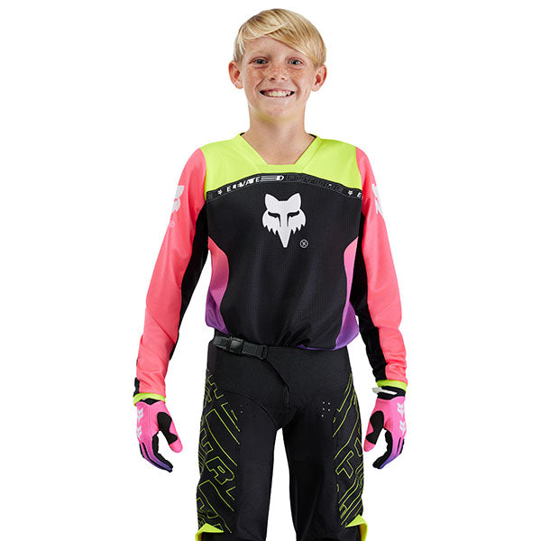 Rear view of Pink Youth 180 Elevated Jersey (SKU: 33551-170), highlighting vented back panel and sublimated graphics