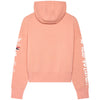 Side view of Pale Pink Fox x Honda Hoodie, SKU 33574-273, showing oversized fit and relaxed sleeve drop