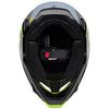 Interior view of Black/Green V1 Flow Helmet (SKU: 33701-019), showing MIPS® liner and padded cheek structure, sizes XS, SM, MD, LG, XL, size XS, sizes XS to XL.