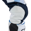 Full-body rider view wearing Fox Racing 360 Fade Pants in White and Blue (SKU: 33541-059), showing fit and mobility