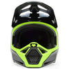 Right side profile of Black/Green V1 Flow Helmet (SKU: 33701-019), highlighting shell contour and graphic symmetry, sizes XS, SM, MD, LG, XL, size XS, sizes XS to XL.