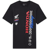 Professional studio photo of Fox Racing Honda Tee; showing tee fit, printed graphics, and crew neckline; SKU 33422-003-S; Colors: Red, Black, Optic White