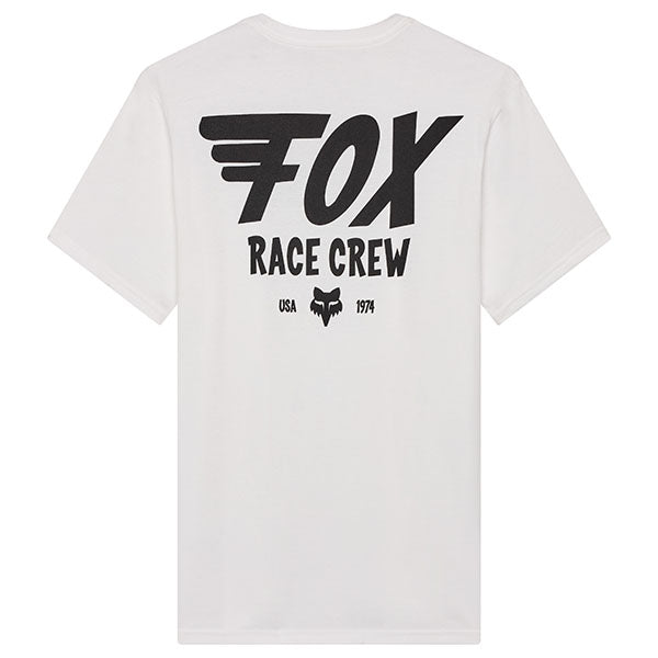 Professional studio photo of Fox Racing Fox Wing Premium Tee; showing tee fit, printed graphics, and crew neckline; SKU 33430-190-S; Sizes: S-2XL