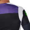 Detail of TruDri® mesh ventilation zones on Fox Racing Flexair Grid Jersey in Black and Purple (SKU: 33539-166)