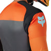 Shoulder and sleeve close-up of Fox Racing Flexair Grid Jersey in Black and Orange (SKU: 33539-016), showing bonded cuff and fabric texture