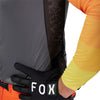 Detail of TruDri® mesh ventilation zones on Fox Racing Flexair Grid Jersey in Black and Orange (SKU: 33539-016)