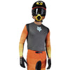 Right side profile of Fox Racing Flexair Grid Jersey in Black and Orange (SKU: 33539-016), highlighting active-fit sleeve design