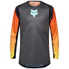 Front view of Fox Racing Flexair Grid Jersey in Black and Orange (SKU: 33539-016), featuring TruDri® fabric and race-fit silhouette