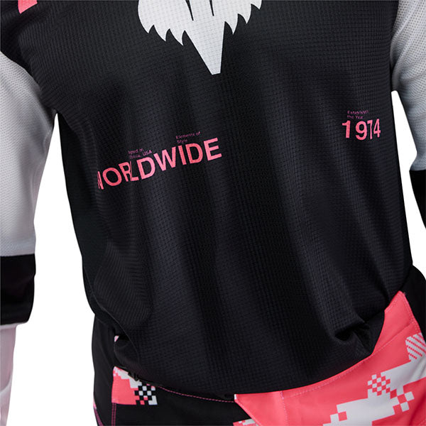 Side view of Black/Pink 180 Digi Image Jersey (SKU: 33535-285), showing sleeve and torso fit