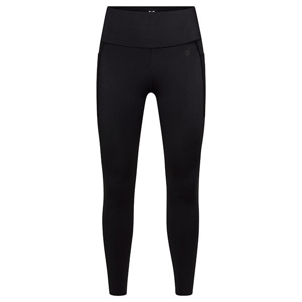Fox Racing Motive Leggings (Womens) front angle view in Blk sizes XS, SM, MD, LG, XL SKU 32788-001-XS. Base Layer Pants | Available at BTO Sports
