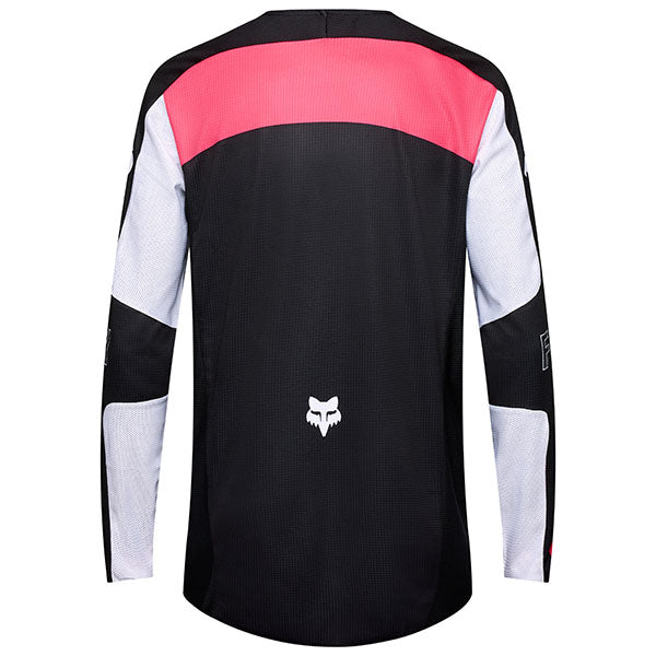 Side profile of Black/Pink 180 Digi Image Jersey (SKU: 33535-285), showing mesh sleeve and drop-tail hem