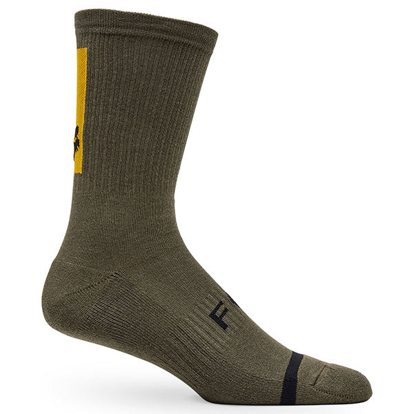Product image of Fox Racing - 8" Defend Socks (MTB) SKU:31499-373-XS/S | Sizes: XS/S, S/M, L/XL | Designed for Mountain Bike, BMX and E-Bike riders | Available at BTO Sports