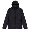 Front view of Fox Racing Ridgeway Jacket in Black, SKU 33119-001, featuring zip front and hooded design