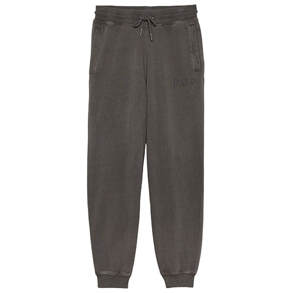 Front view of Fox Racing Women's Wordmark Joggers in Pewter (SKU: 33141-052), featuring tonal embroidery and heavyweight fleece